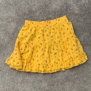 Forever 21 Yellow floral skirt